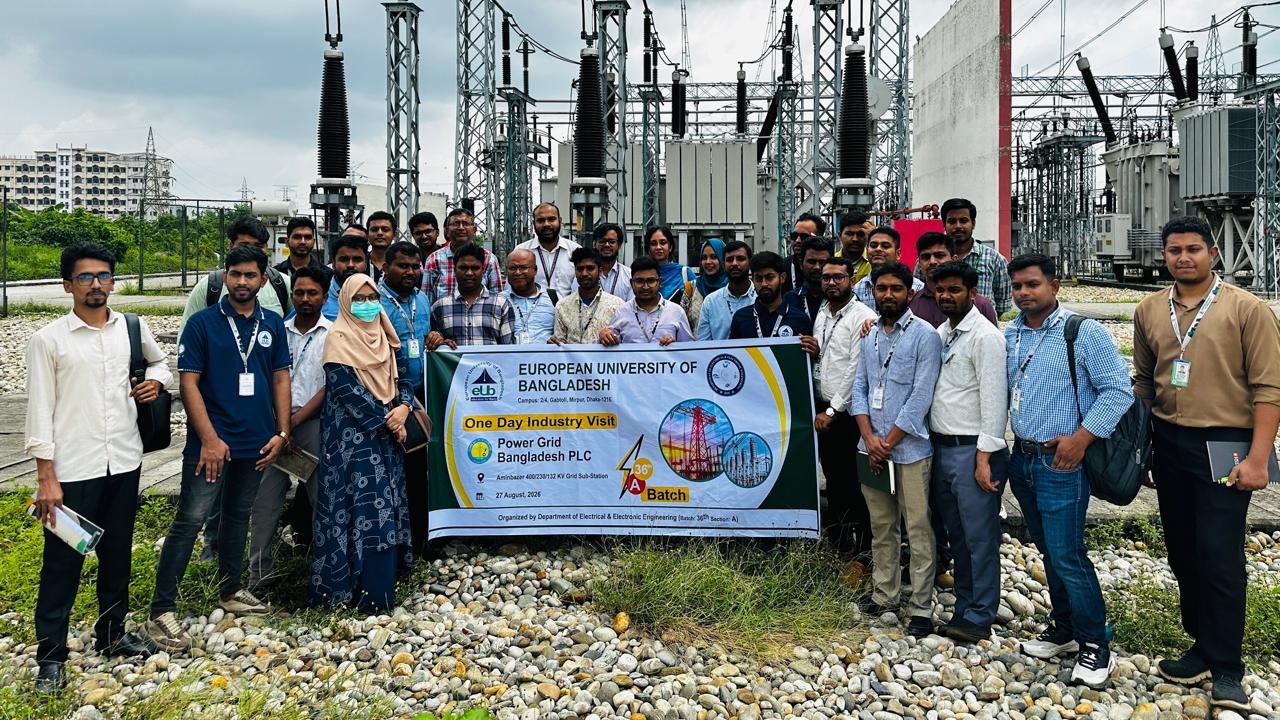 EEE Students Visit Aminbazar 400/230/132 kV Grid Substation
